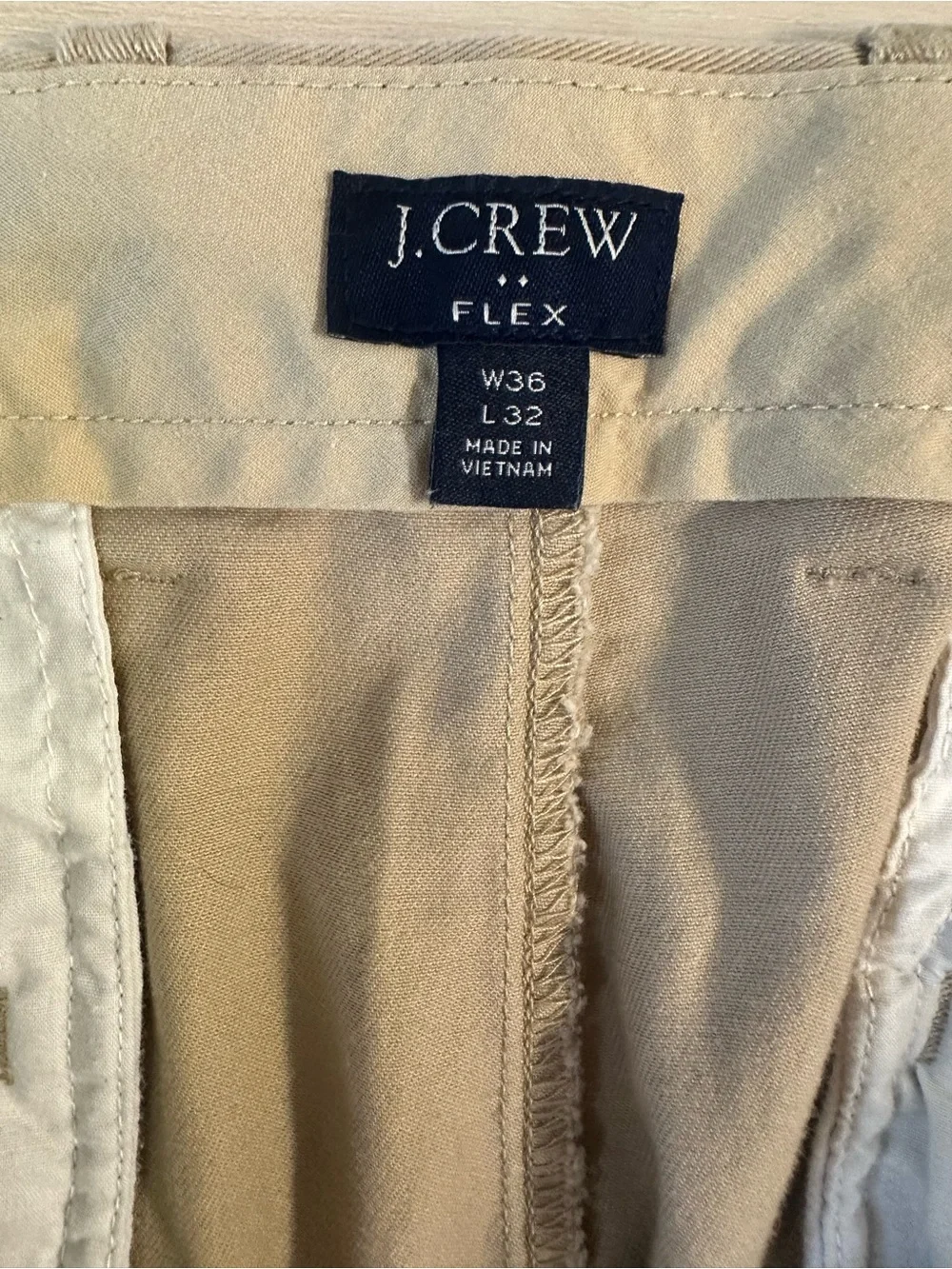 J.Crew Flex Slim Fit Chino Pants Men’s 36x32 Khaki Tan